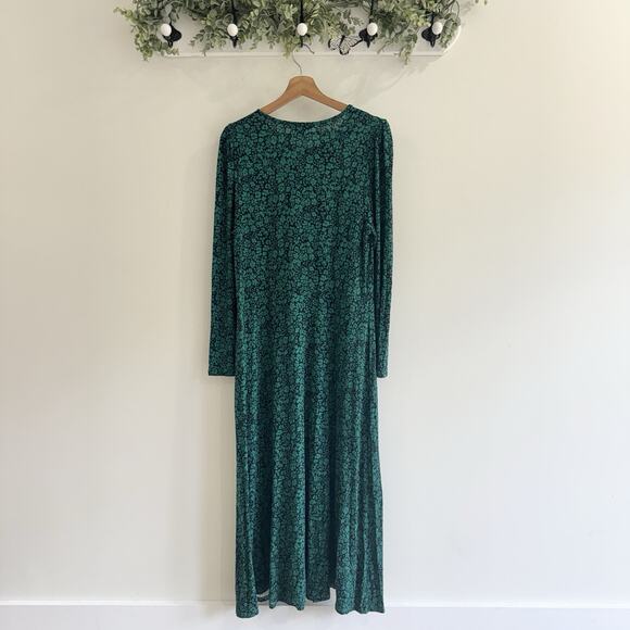 Boden Green And Blue Floral Maxi Jersey Dress 10L AA5028 - Picture 4 of 4
